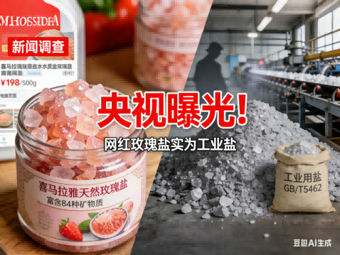 央视曝光！网红“玫瑰盐”真相：竟是工业盐冒充食用盐？
