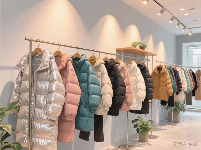 各式各样的羽绒服