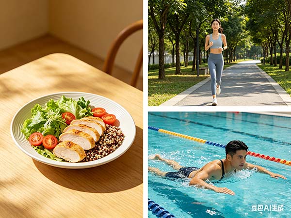 健康饮食+适量运动